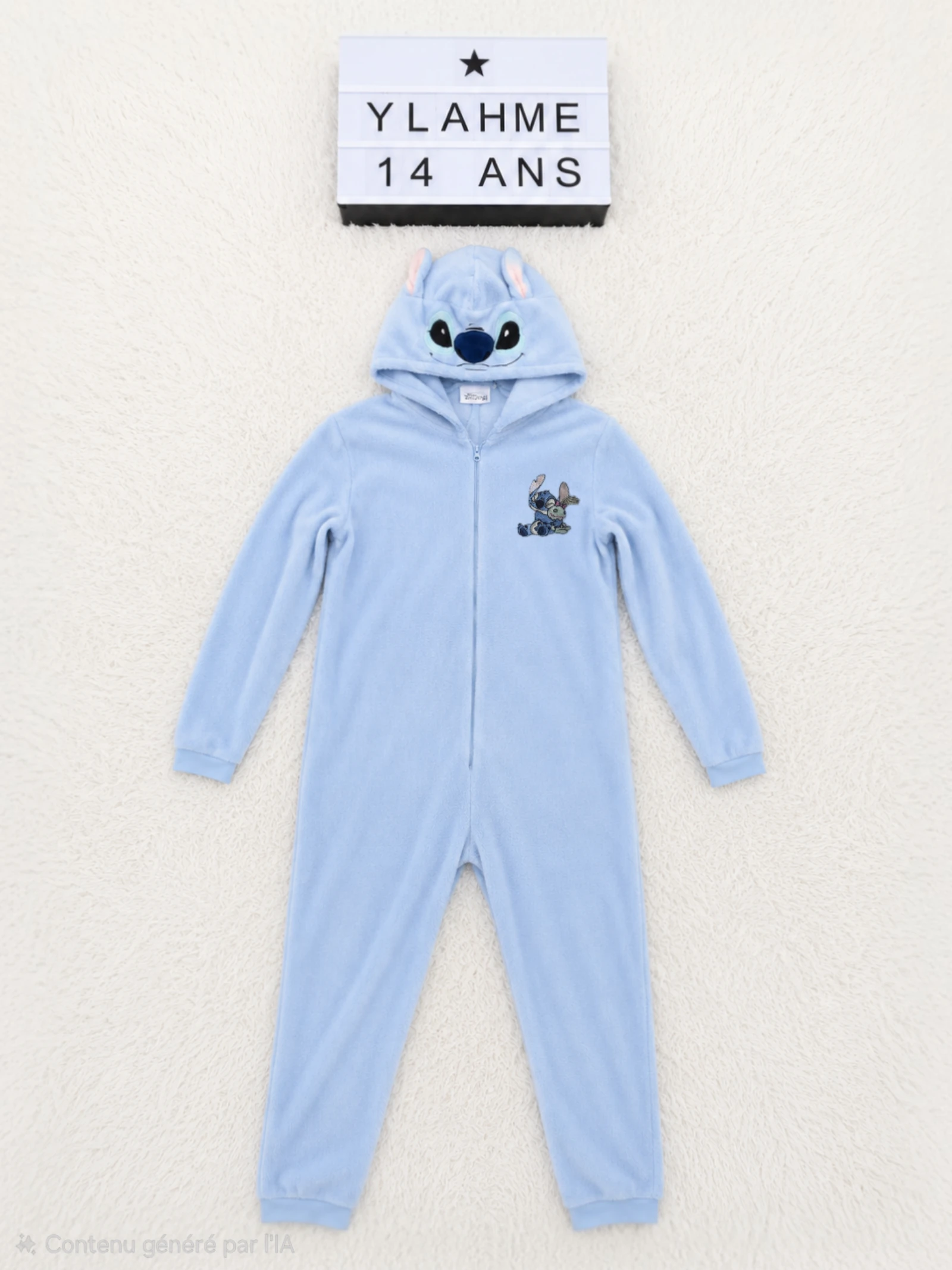 Disney Stitch blue pilou jumpsuit 14 years old 👒 – photo 2
